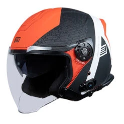 Policarbonato Casco Origine Palio 2.0 Bt Hyper Nero Opaco Rosso