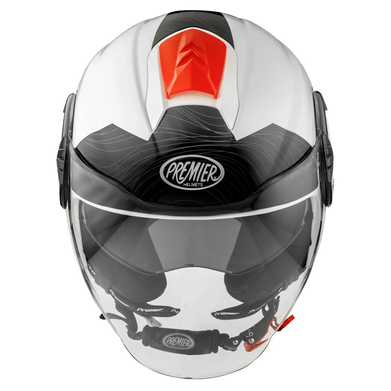 Premier® Policarbonato Casco Premier Cool Evo Ds 2 Bianco Rosso - immagine 3