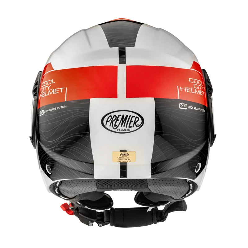 Premier® Policarbonato Casco Premier Cool Evo Ds 2 Bianco Rosso - immagine 4
