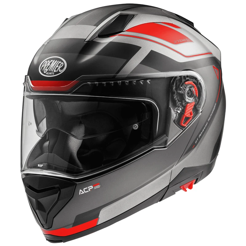 Premier® Policarbonato Casco Modulare Premier Delta Evo As 17 Bm Rosso