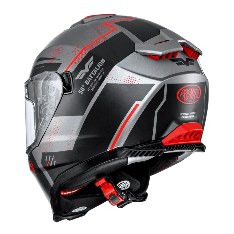 Premier® Policarbonato Casco Premier Typhoon Ba 17 Bm Rosso - immagine 4