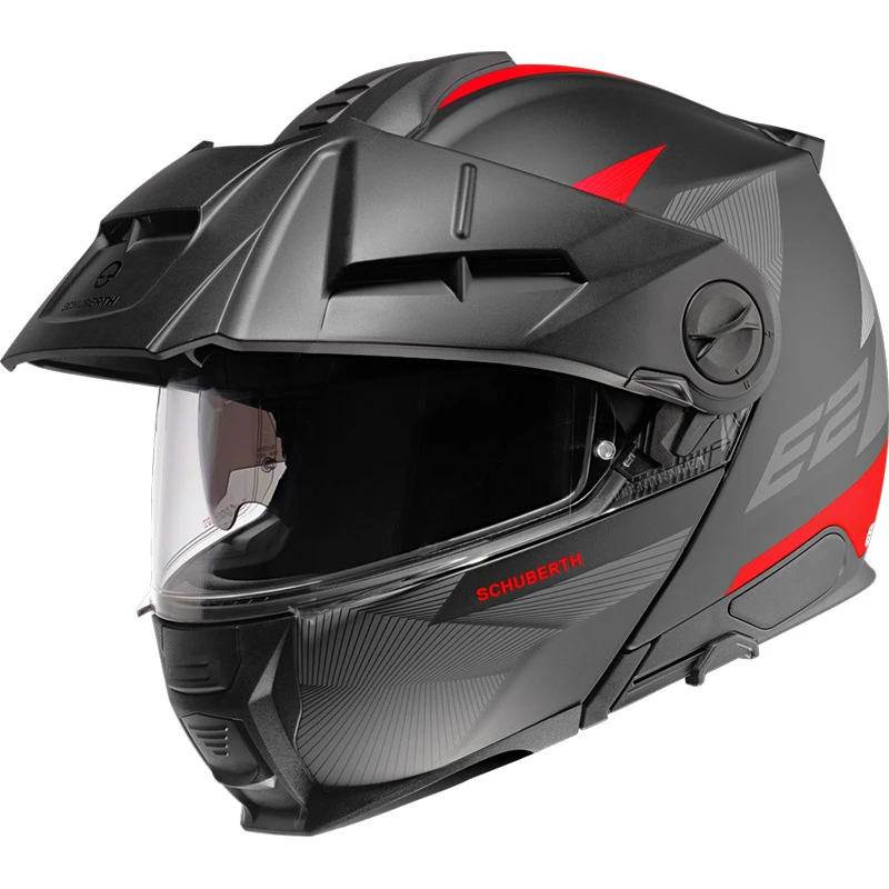 Fibra Casco Modulare Schuberth E2 Defender Rosso