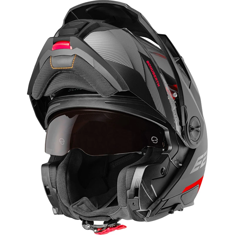 Fibra Casco Modulare Schuberth E2 Defender Rosso - immagine 2