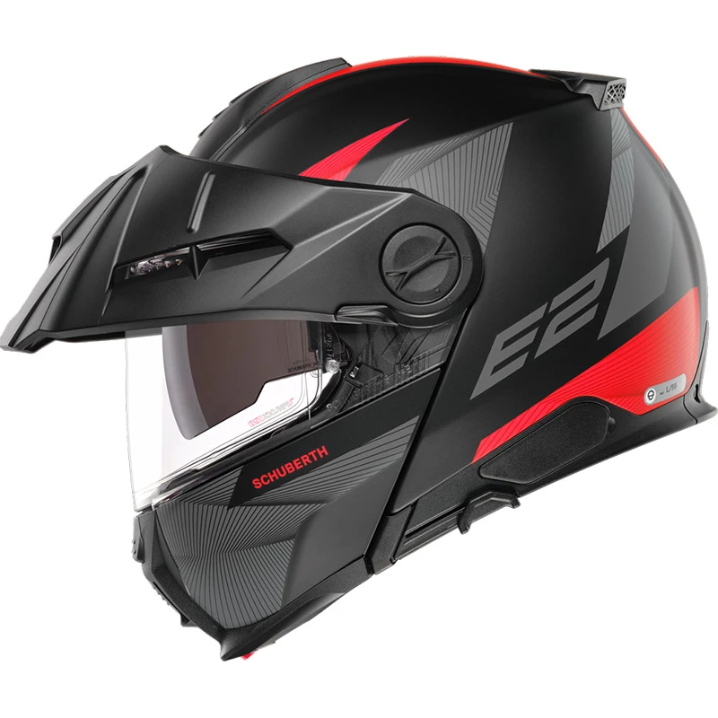 Fibra Casco Modulare Schuberth E2 Defender Rosso - immagine 3
