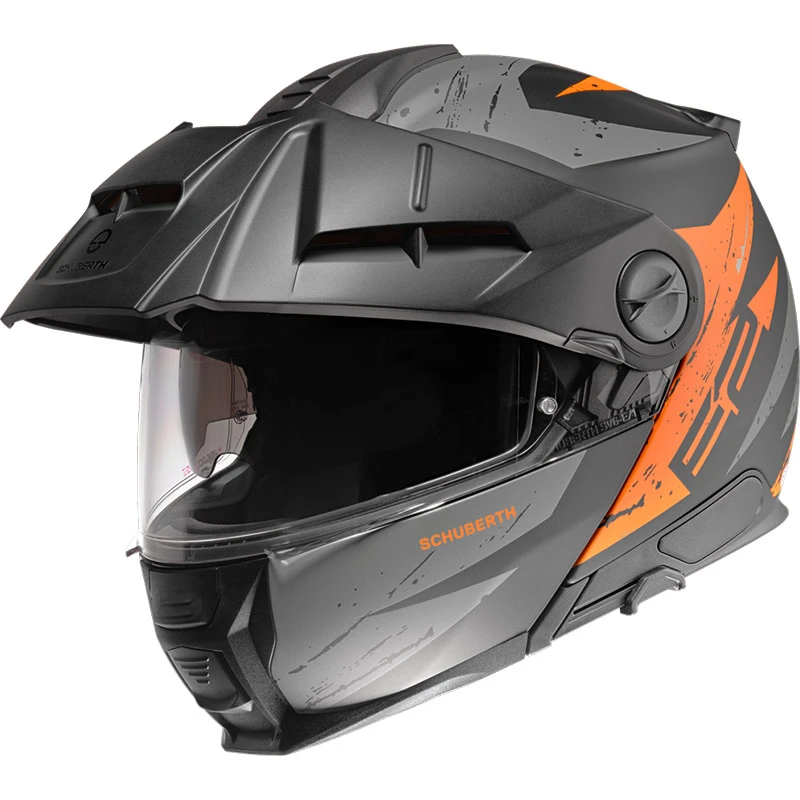 Fibra Casco Modulare Schuberth E2 Explorer Arancio