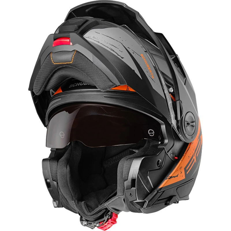 Fibra Casco Modulare Schuberth E2 Explorer Arancio - immagine 2