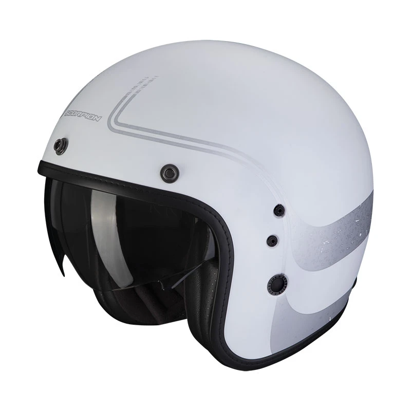 Custom Casco Scorpion Belfast Evo Soul Bianco Argento