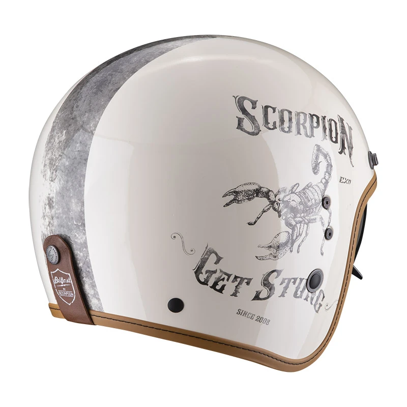 Custom Casco Scorpion Belfast Evo Pique Beige Nero - immagine 3
