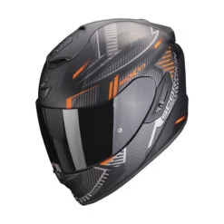 Fibra Scorpion Exo 1400 Evo Air Shell Nero Opaco Arancio