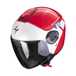 Policarbonato Casco Scorpion Exo City 2 Mall Rosso Bianco Blu