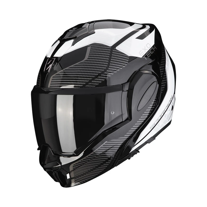 Policarbonato Casco Scorpion Exo Tech Evo Animo Nero Bianco