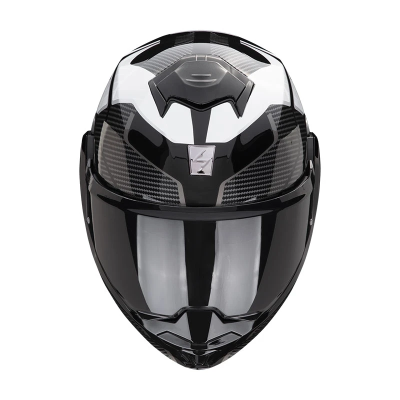 Policarbonato Casco Scorpion Exo Tech Evo Animo Nero Bianco - immagine 2