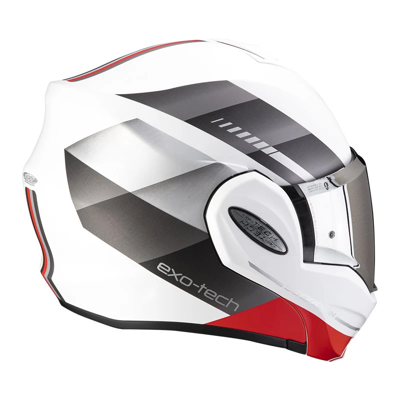 Policarbonato Casco Scorpion Exo Tech Evo Genre Bianco Argento - immagine 3