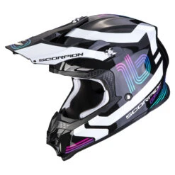 Policarbonato Casco Scorpion Vx-16 Evo Air Tub Nero Bianco