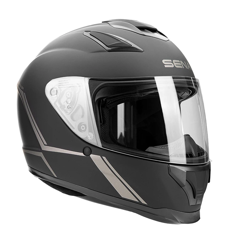 Fibra Casco Sena Stryker Nero Opaco