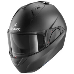 Policarbonato Casco Modulare Shark Evo Es Blank Mat Nero Glitter