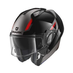 Policarbonato Casco Modulare Shark Evo Gt Sean Mat Nero Rosso