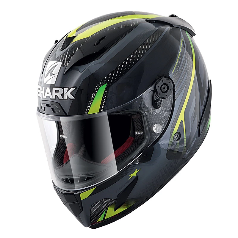 Fibra Casco Shark Race R Pro Carbon Aspy Giallo