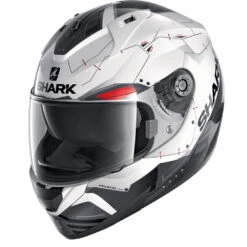 Policarbonato Casco Shark Ridill 1.2 Mecca Bianco Rosso