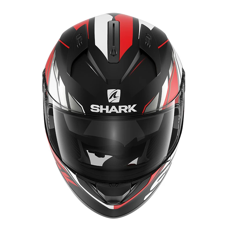 Policarbonato Casco Shark Ridill 1.2 Phaz Mat Nero Bianco Rosso - immagine 3