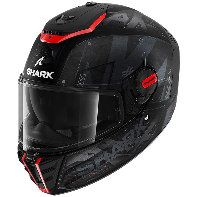Fibra Casco Shark Spartan Rs Stingrey Mat Nero Rosso
