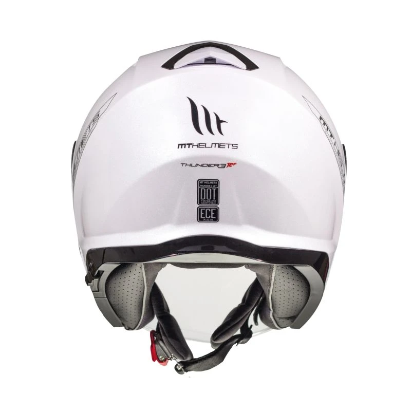 Policarbonato Mt Helmets Thunder 3 Sv Jet Solid A0 Bianco - immagine 3