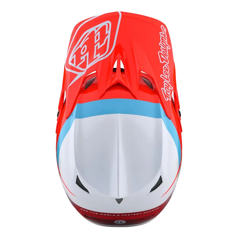 Downhill Casco Troy Lee Designs D3 Fiberlite Slant Rosso - immagine 3