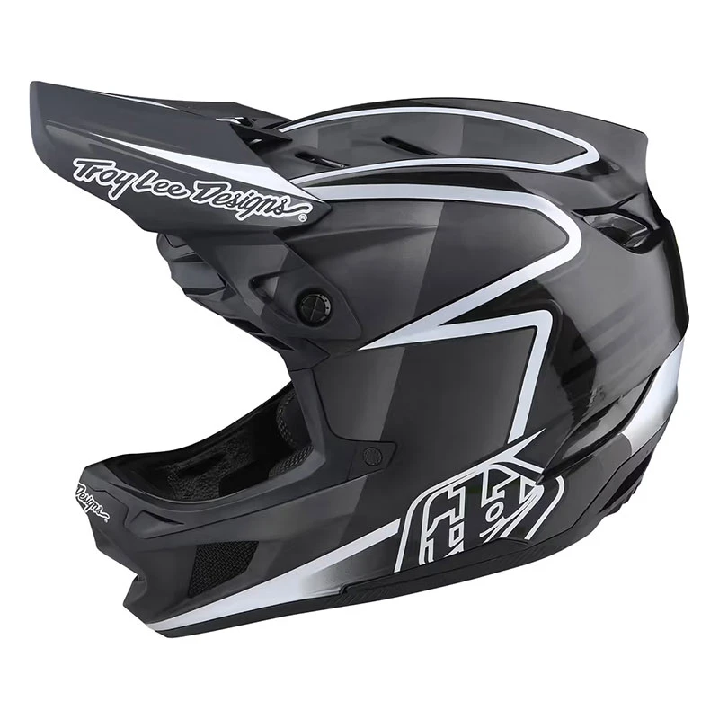 Downhill Casco Troy Lee Designs D4 Carbon Lines Nero