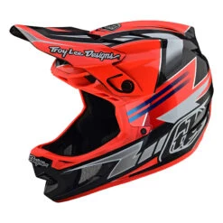 Downhill Casco Troy Lee Designs D4 Carbon Saber Rosso