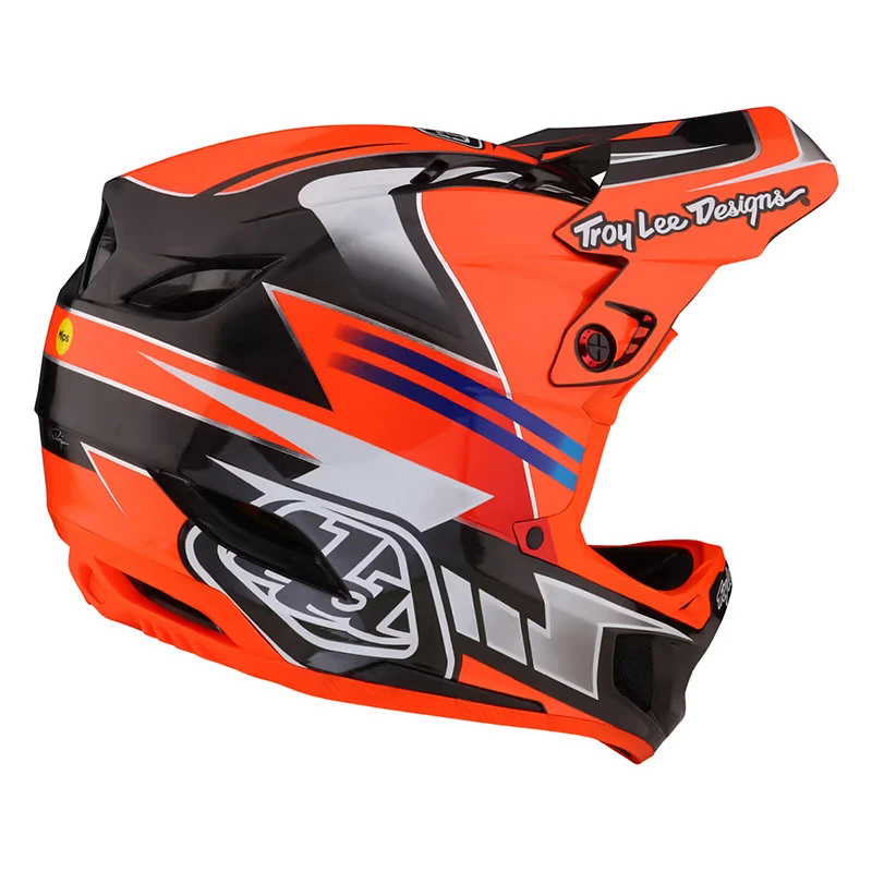 Downhill Casco Troy Lee Designs D4 Carbon Saber Rosso - immagine 3