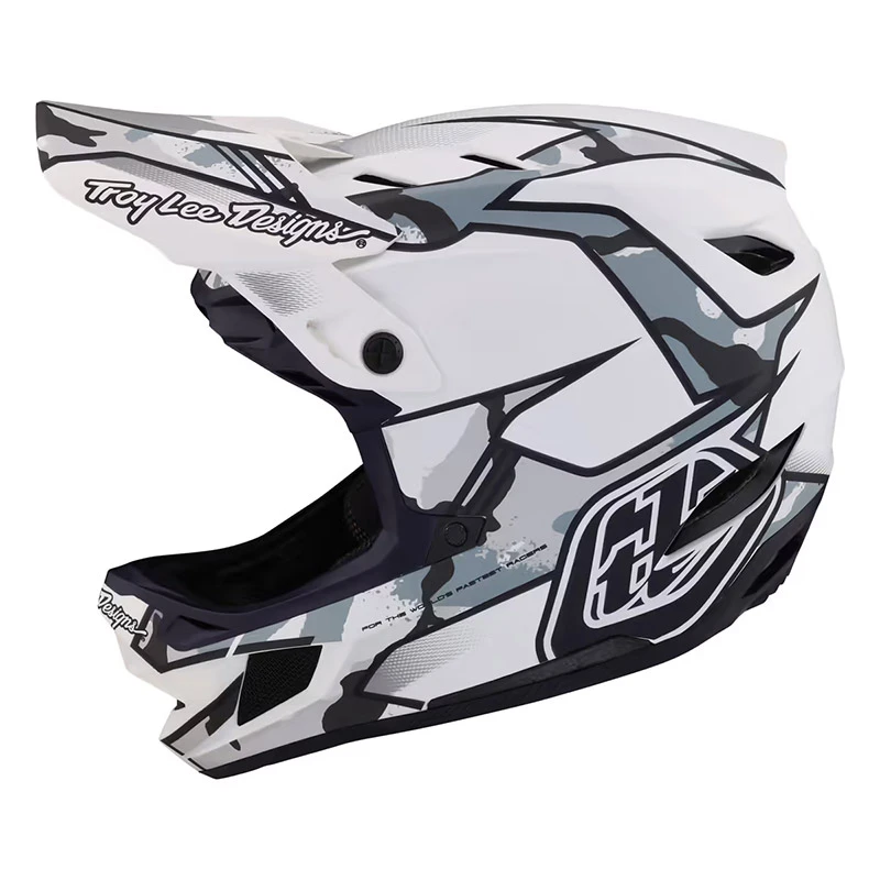 Downhill Troy Lee Designs D4 Composite Matrix Camo Bianco
