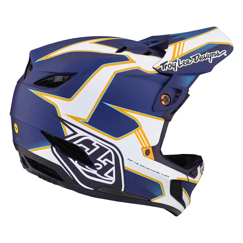 Downhill Casco Troy Lee Designs D4 Composite Matrix Blu - immagine 2