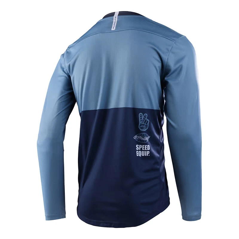 Maglie Maglia Troy Lee Designs Flowline Ls Scripter Blu - immagine 2