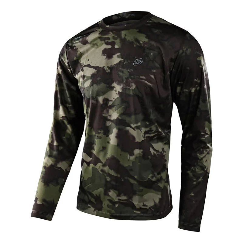 Maglie Maglia Troy Lee Designs Flowline Ls Covert Verde