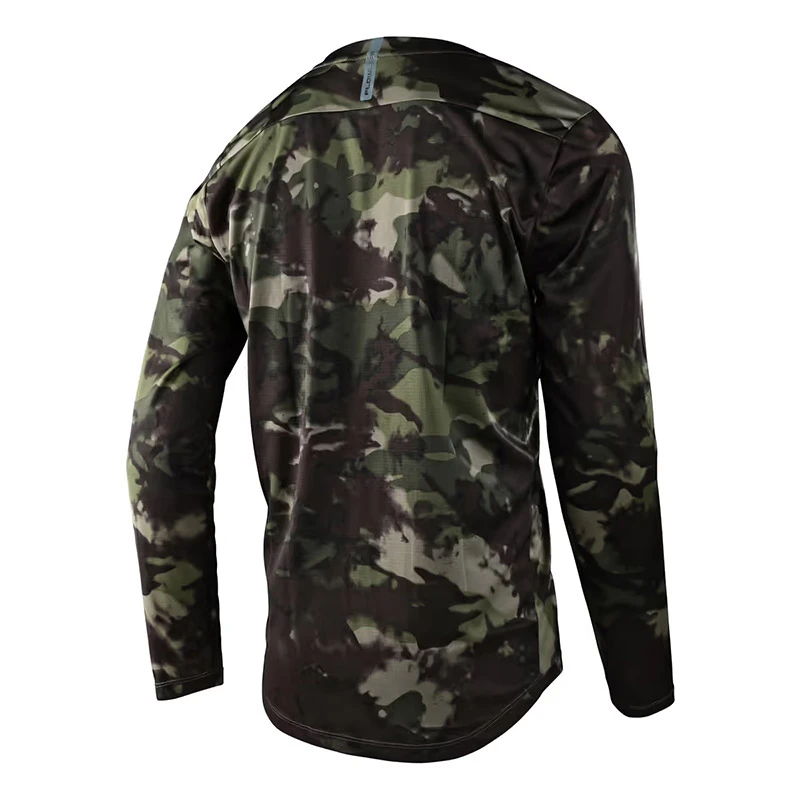 Maglie Maglia Troy Lee Designs Flowline Ls Covert Verde - immagine 2