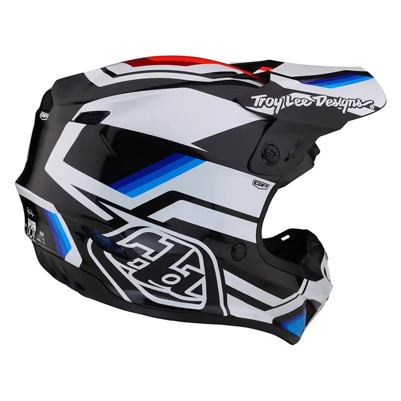 Policarbonato Casco Troy Lee Designs Gp Apex Bianco Blu - immagine 2
