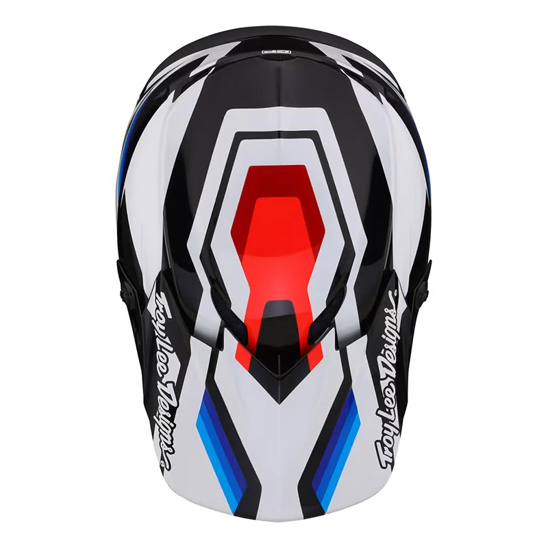 Policarbonato Casco Troy Lee Designs Gp Apex Bianco Blu - immagine 3