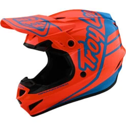 Policarbonato Casco Troy Lee Designs Gp Silhouette Arancio Cyan
