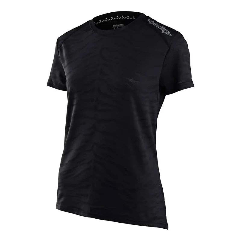 Maglie Maglia Troy Lee Designs Lilium Ss Tiger Jacquard Nero
