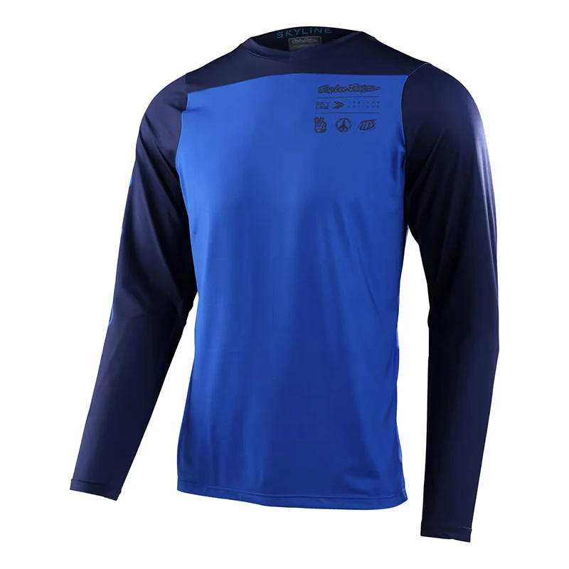 Maglie Maglia Troy Lee Designs Skyline Ls Mono True Blu