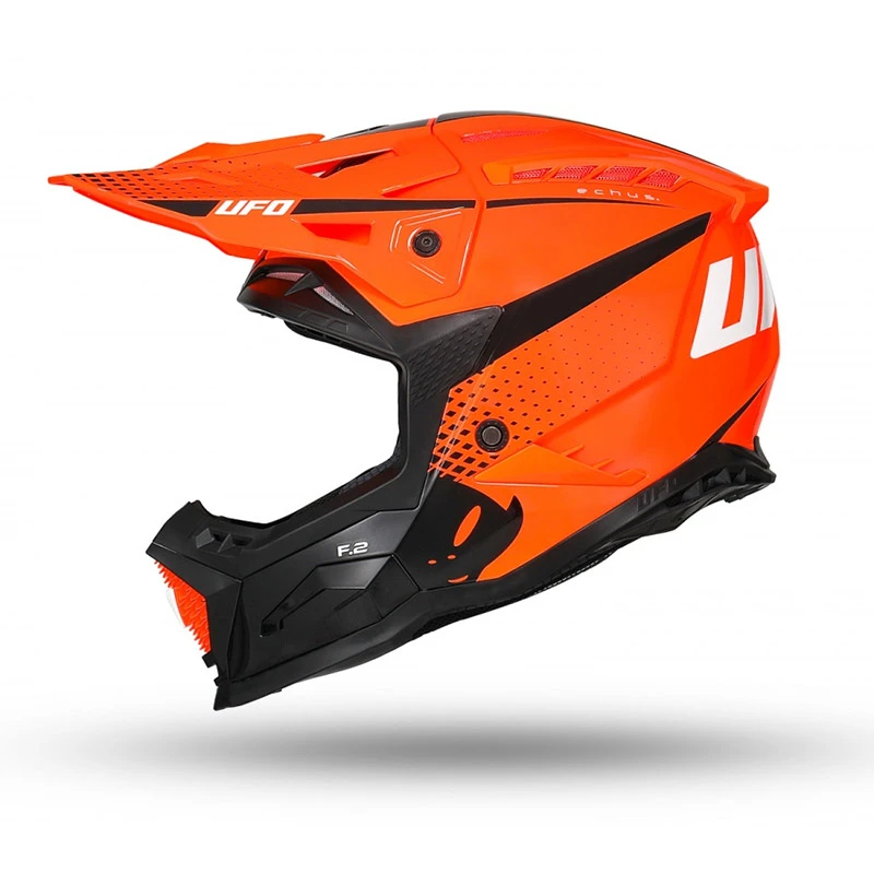 Fibra Casco Ufo Echus Nero Bianco Arancio - immagine 3